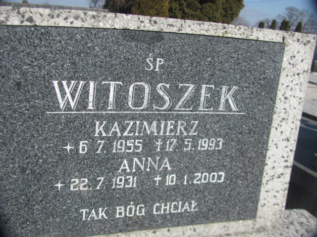 Anna Witoszek 1931 Goleszów ewangelicki - Grobonet - Wyszukiwarka osób pochowanych